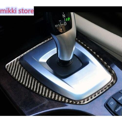 Carbon Fiber Inner Gear Shift Box Panel Frame Stickers Gear Knob Cover Trim Decoration sticker for BMW 5 Series E60 F10 F18 G30