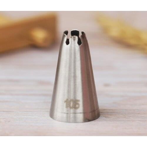 #105 Piping Nozzles Stainless Steel Cream Icing Tips Cup Cake Cream Decorating Cupcake Pastry Tools Baking Accessories