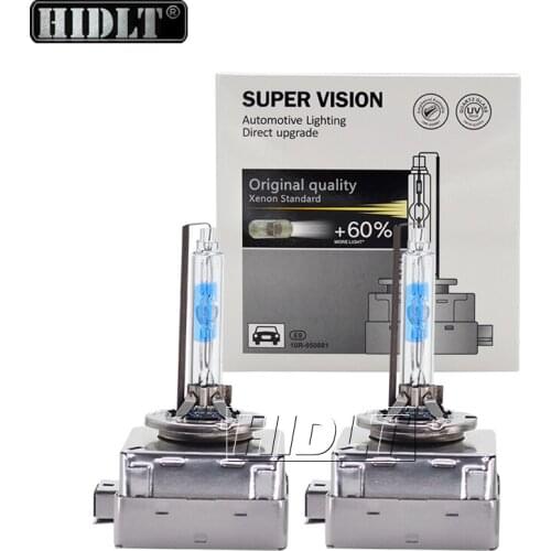 HIDLT 2PCS New OEM High Quality 35W D1S Xenon HID Bulb 55W D3S 5500K Super Vision HID Xenon Lamp D1S Xenon Bulb With Metal Claw