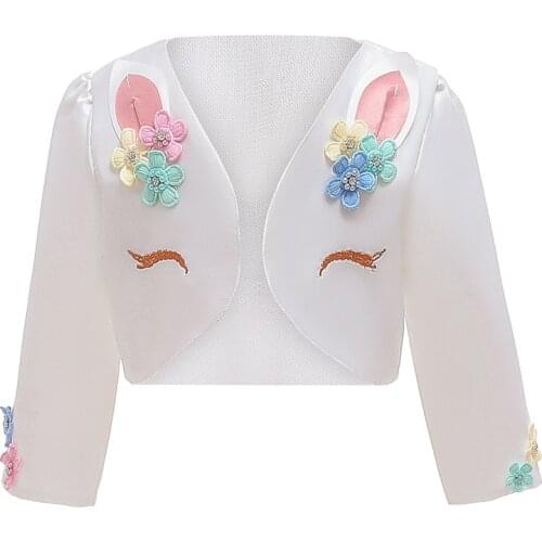 Jacket for Teen Girls Flower Kids Autumn Spring Short Jacket Girls Coat Baby Girls Outerwear Clothing For 2 6 8 10 Years
