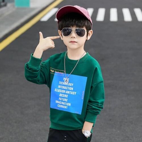 Letter White Purple Spring Autumn Boys Sweatshirts Jacket Coat Kids Outwear Children Clothes Tops Teenager Gift High Quality