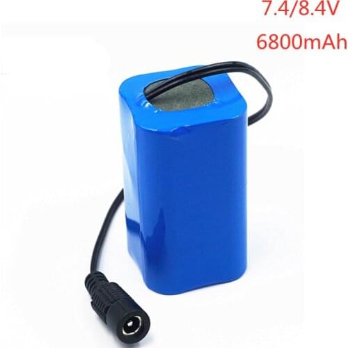 Li-ion Battery 7.4V 8.4V 6800 mAh Battery Pack 18650 Battery 6.8Ah Rechargeable Battery for Bicycle / CCTV / Camera / Electric H