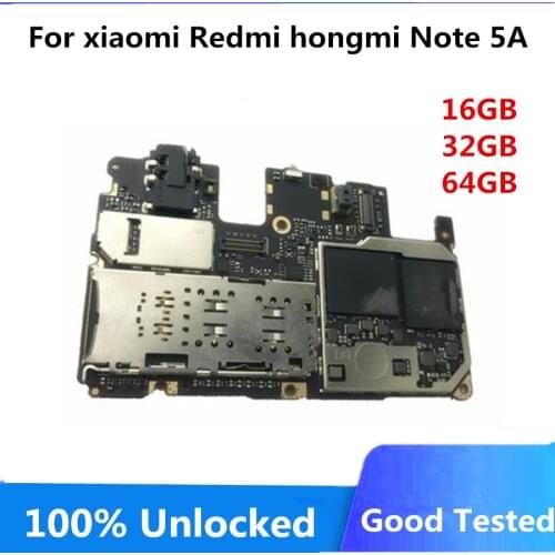 16GB 32GB 64GB Motherboard For xiaomi Redmi hongmi Note 5a original unlocked Logic Board With Full Chips Mainboard