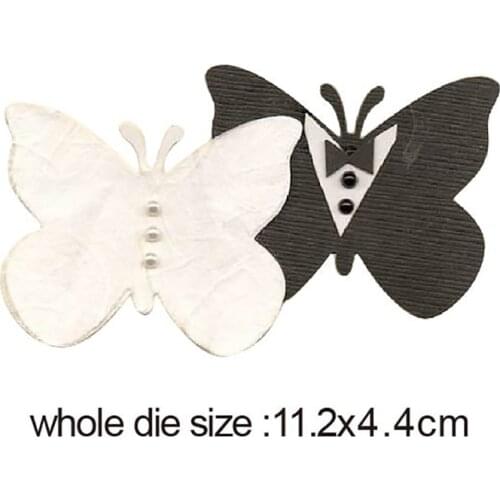 Metal cutting dies Suit double butterfly 2020 new die cut Scrapbooking dies craft paper knife mould blade punch stencils dies