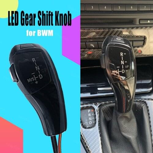 Facelifted Black car-styling Modified accessories LHD Carbon Fiber Pattern Led Gear Shift Knob For BMW X1 E84 pre-LCI 2009-2014