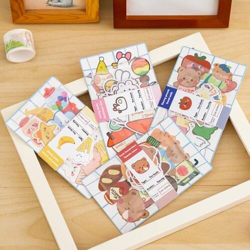 Cartoon Cute Bear Rabbit Duck Food Seal Stickers Mobile Phone Notebook Material Decoration Stickers DIY Hand Account Stickers