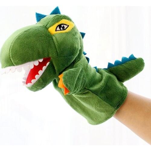 Cartoon Dinosaur Plush Soft Hand Puppet Kids Child Pretend Play Toy Gift New S4