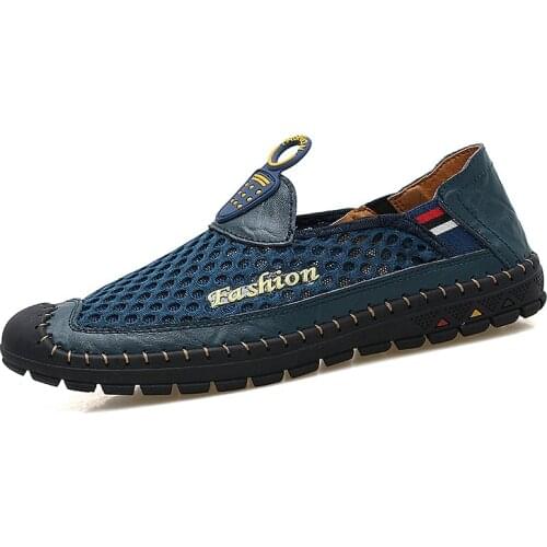 Man Summer Flat Breathable Mesh Shoes