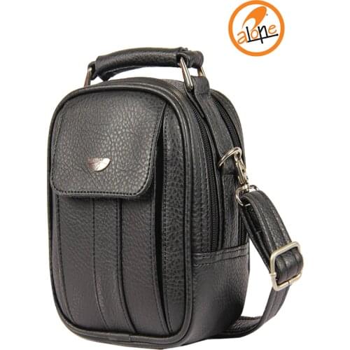 Newish Polo Steel Case Mens pu Leather Shoulder Cross-Body Messenger Bag Multi-Pocket Purse Soft Handbag
