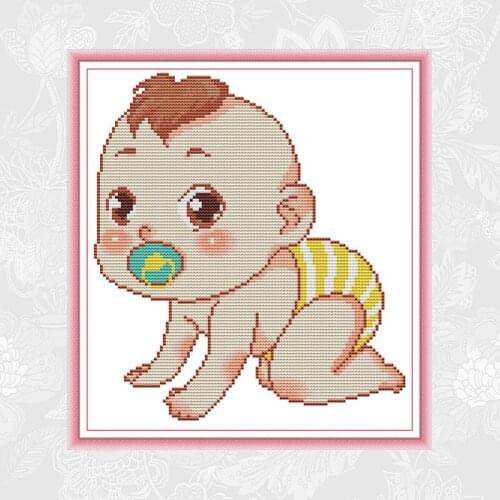 Joy Sunday Cross Stitch Kits Baby Bottle Parttern Counted Canvas 14CT 11CT Printed Fabric DIY Handmade Embroidery Needlework