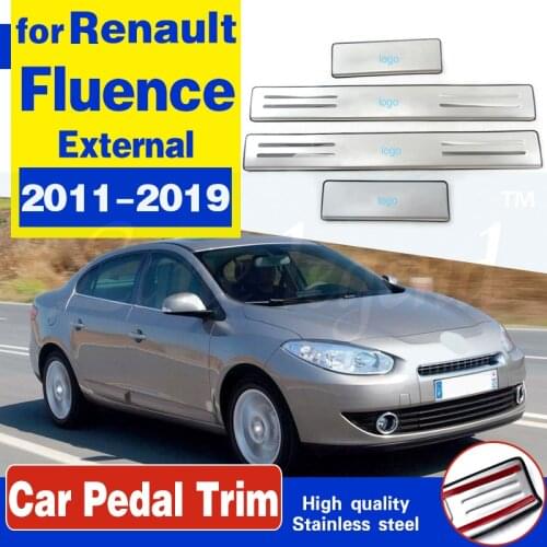 High quality 304 Stainless Steel Side Door Sill Scuff Plate Sills Trim for Renault Fluence 2011 - 2019 Car styling