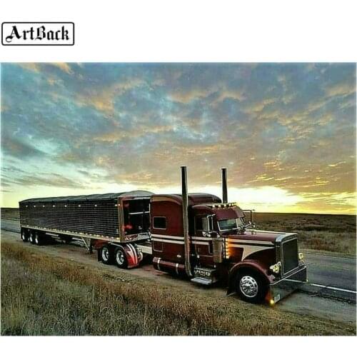 New Arrival Big Truck Diamond Painting Kit 3d Diamond Embroidery Car 5d Square Drill Resin Mosaic Sticker Artwork