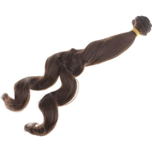 New Hot 25cm Doll Hair DIY Curly Hair Wigs Long Haircut for Blythe 1/3 1/4 1/6 BJD SD Doll Accessory Brown