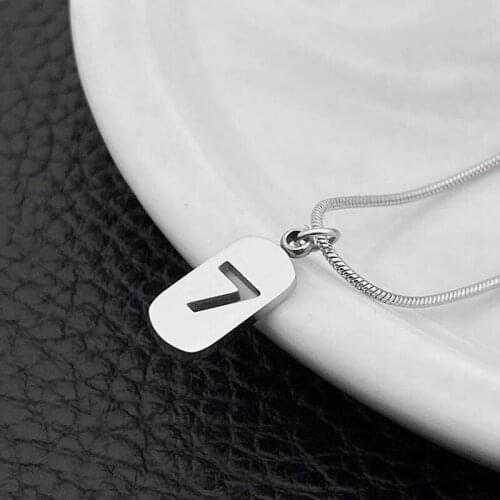 Necklace Women Nameplate numeral 7 pendant necklace stainless steel chokers on the neck necklace jewelry 2020 women Accessories