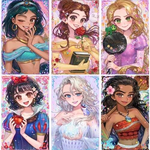 Full Diamond Painting 5D DIY Disney Fairy Tale Princess Aisha Cross Stitch Kit Mosaic Diamond Embroidery Decorative Painting