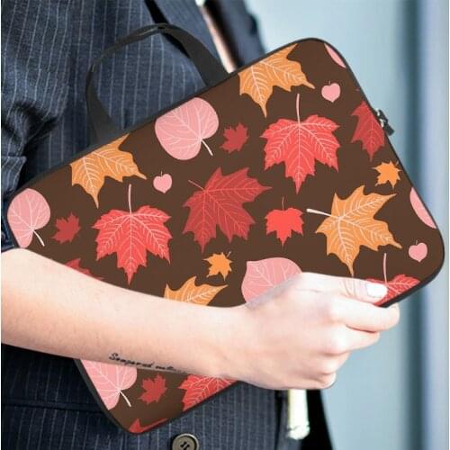 Colorful Autumn Leaf Laptop Bag Customized Full Printed Notebook Protective Case Cover Dustproof Neoprene Fabric Tablet Sleeve
