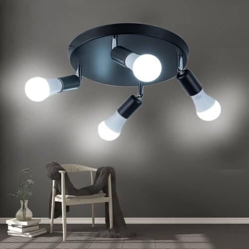 Adjustment Iron Ceiling Lights E27 Lamp Base for Dining Kitchen Island Room Corridor Home E27 Holder Lighting Fixtures Rotation