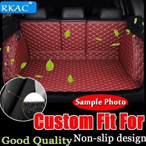 RKAC Custom car trunk mat for Audi all models A3 Q5 Q3 Q7 A5 A7 SQ5 A8 car styling auto accessories custom cargo liner LEATHER