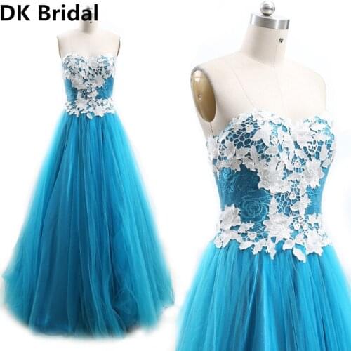 Sexy Sweetheart Evening Dress Robe De Soiree 2019 High Quality Tulle With Appliques Evening Dresses Real Photo Vestido De Festa