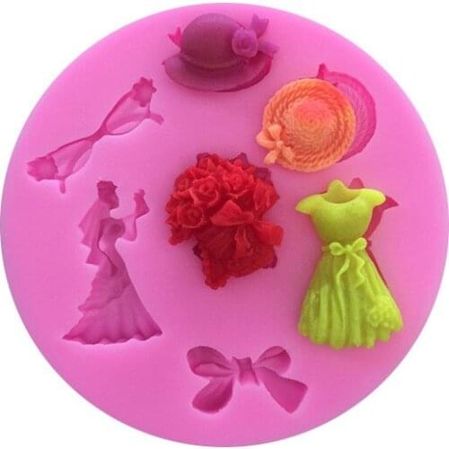 Sunglasses bow beauty silicone cake mold 15-130