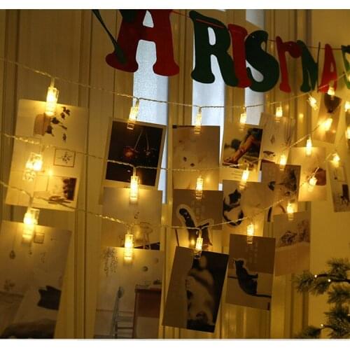 LED lighting string photo clip Christmas Propose Decoration Flash lamp Picture light string for ATEEZ Stray kids Bangtan card