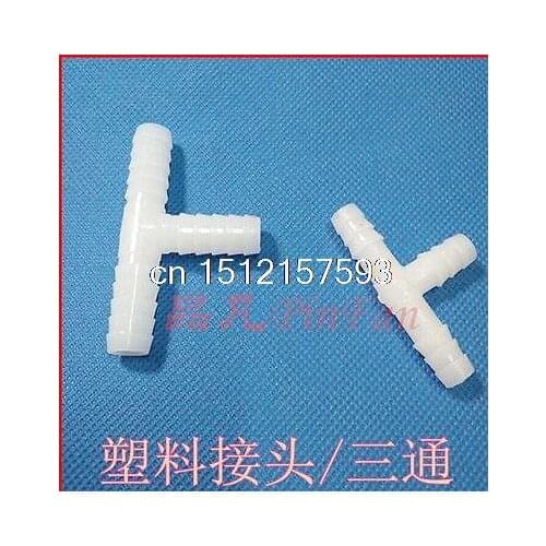 10PCS 3 Ways 12mm Equal Tee Barb Plastic Hose Connection Joiner Air Water Home