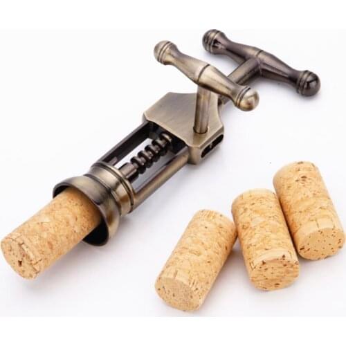 Vintage Red Wine Bottle Opener Creative Zinc Alloy Corkscrew Cork Puller Remover Champagne Opener Antique Bronze Bar Tools