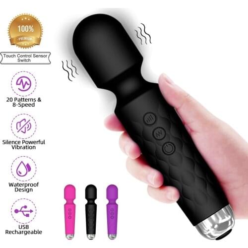 USB Charging G-spot Vibrators Powerful Clitoris Stimulator Vibrator for Women AV Magic Wand Clit Massager Sex Toys for Adults