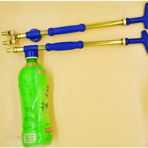 Single Head/ Double Heads Bottle Interface Garden Trolley Gun Sprayer Adjustable Nozzle Water Pressure Atomization Sprayer