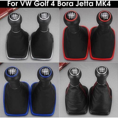 23mm 5/6-speed car shift knob lever shifter leather leggings boot cover for VW Golf 4 Cabriolet Variant Bora Jetta