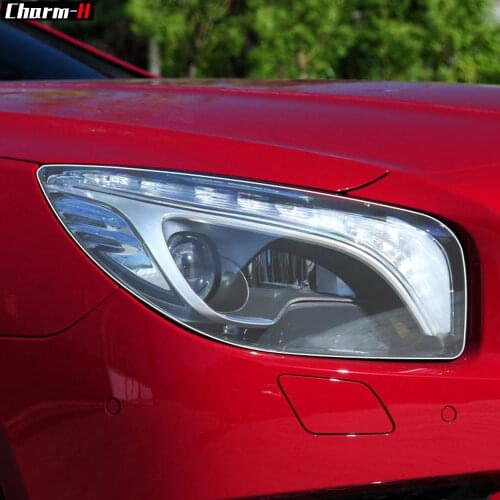 2X Car Headlight Self Healing Protective Film Protection Transparent TPU Sticker for Mercedes Benz SL Class R231 2013-2016 AMG