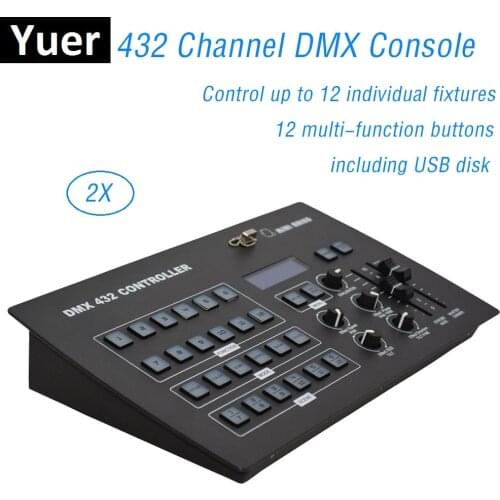 432 Channel DMX Controller Stage Lighting Console Control Up to 12Pcs LED Par Moving Head Lights Dj Light Music Free Shipping