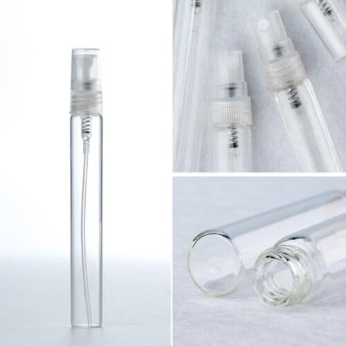 50/100PCS 10ML Sample Spray Bottle for Gift Portable Glass Perfume Bottle Atomizer Container Women Perfume Pump Travel Bottle