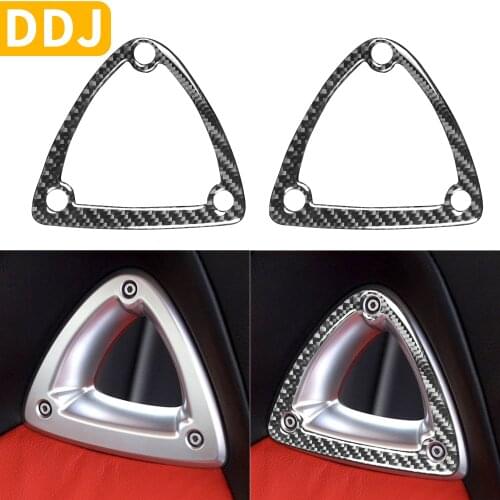 For Mazda RX-8 RX8 SE3P JM1FE 2004-2008 Accessories Seat Head Accent Triangle hole Frame Carbon Fiber Modified Interior Sticker
