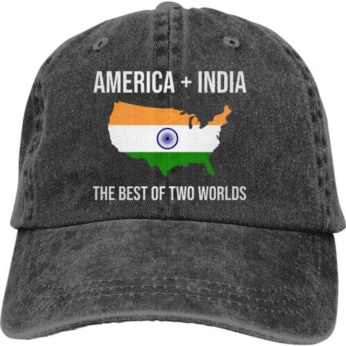 America + India Design For Proud Indian Americans Baseball Cap cowboy hat Peaked cap Cowboy Bebop Hats Men and women hats
