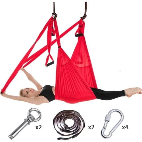 Anti-gravity Aerial Yoga Ceiling Hammock Flying Swing Trapeze Yoga Inversion Device Home GYM Hanging Belt