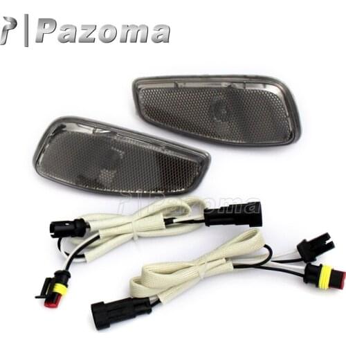 ABS Smoke Lens Car Side Marker Lights Cover With Wire for Jeep Renegade 2015-2017