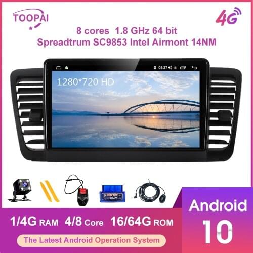 TOOPAI Android 10 For Subaru Legacy Outback 9.66" Auto Radio GPS Navigation Car Multimedia Player HD Screen Audio Video DVD New