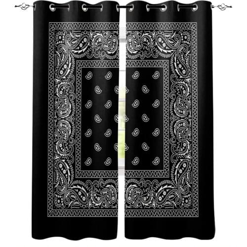 Bandana Black Blackout Curtains Bedroom Living Room Home Decoration for Children Girls Boys Gift