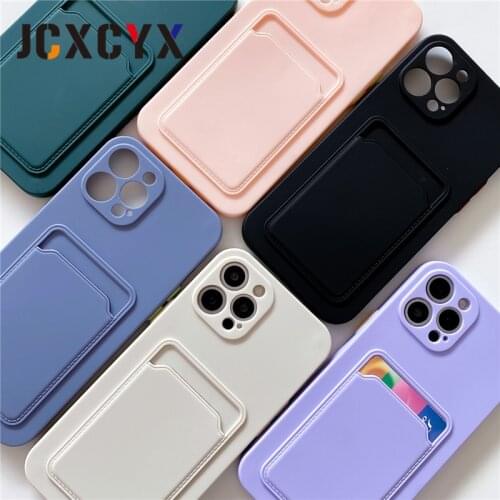 Liquid Card Slot wallt TPU Phone Case For iPhone 11 12 Pro Max X XR XS 7 8 Plus SE 2020 Camera Protection Shockproof Soft Cover
