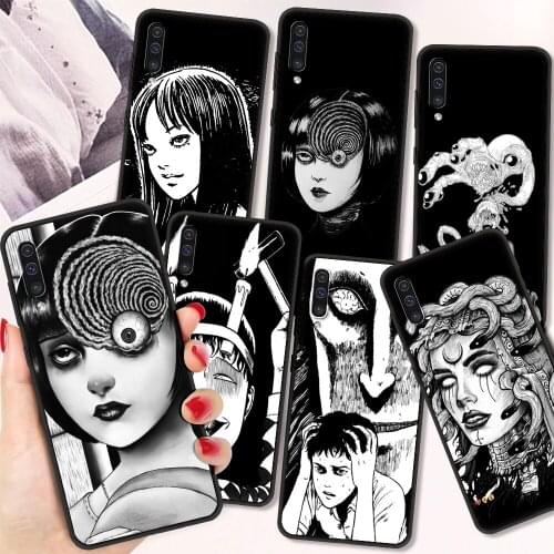 Horror Black and White Punk Style Gothic For Samsung Galaxy A70 A50 A40 A20s A30 A10s A20e A10 A02s A01 Phone Case Black Cover