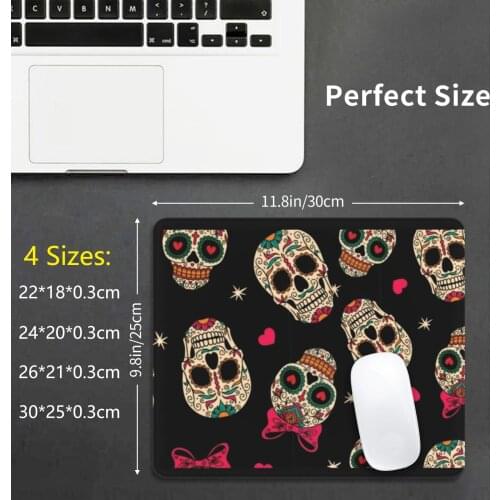 Skull Colored Beanie Mouse Pad 1023 Skull Day Of The Dad Mexicain Sugar Skull Skulls Day Of The