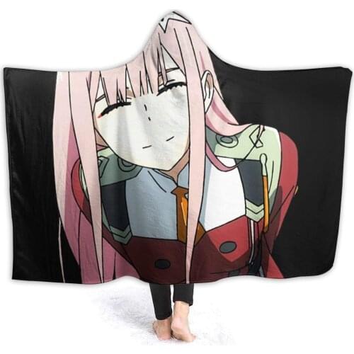 Darling in The DITF franxx Hooded Blanket Slothy Sloth Wearable Flannel Throw Bathrobe 3D Print Super Warm and Cozy Blanket