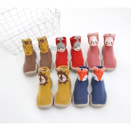 Kids Cartoon Animal Socks Shoes Children Casual Shoes Slip-on Breathable Kids Sneakers Non-slip Boots Boys Girls Sport Shoes