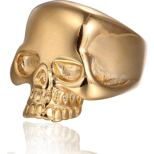 European and American stainless steel jewelry, mens ring, skull, titanium steel ring