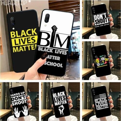 HUAGETOP BLM Don't Shoot Black Lives Matter Black TPU Soft Phone Case For Vivo Y91c Y17 Y51 Y67 Y55 Y7s Y81S Y19 V17 vivos5
