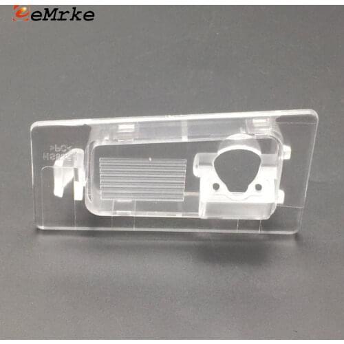 EEMRKE Car Rear View Camera Bracket License Plate Lights Housing Mount for Hyundai Solaris Sedan RB Russia 2017 2018