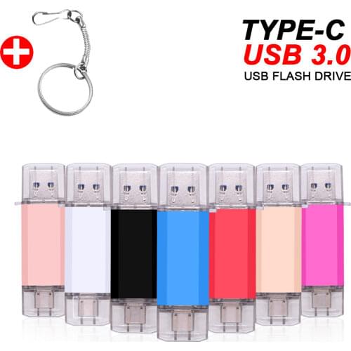 Real capacity OTG 3 IN 1 pendrive 256GB 128GB pen drive 64GB usb 3.0 flash drives memoria stick For micro-Type c adapter phone