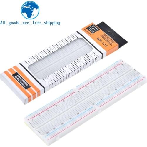 TZT Breadboard 830 Point PCB Board MB-102 MB102 Test Develop DIY kit nodemcu raspberri pi 2 lcd High Frequency