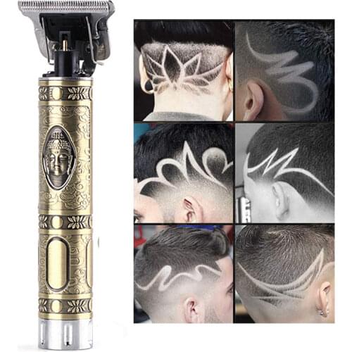 USB Rechargeable Hair Clipper T9 Baldheaded Electric hair trimmer Cordless Shaver Trimmer Men Barber Hair Cutting Machine